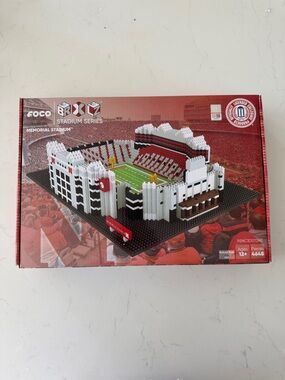 NEW Nebraska Memorial Stadium FOCO Building Set - White, Red & Black